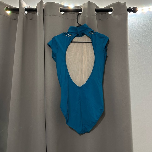 Woven Mock Neck Leotard by Balera - Picture 4 of 7